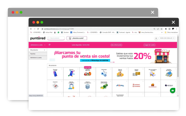 Acceso al Portal Transaccional Puntored